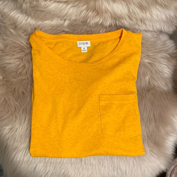 J. Crew Tops - J.crew mustard yellow rolled sleeved tee